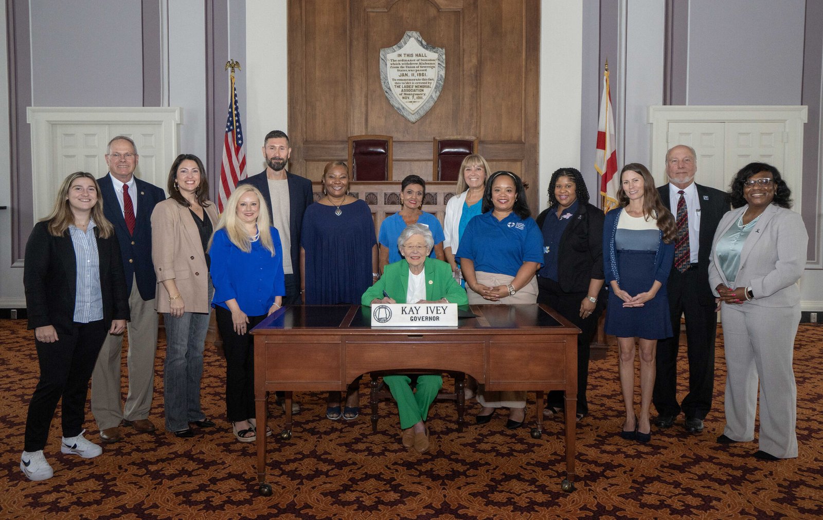 ACBH members and staff with Governor Kay Ivey at the Alabama State Capitol